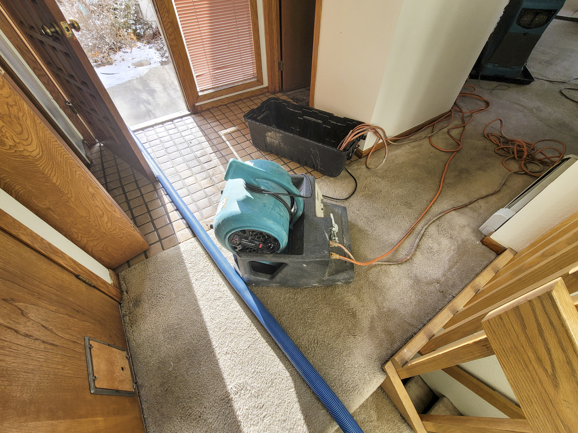 Water damage restoration in a San Diego home